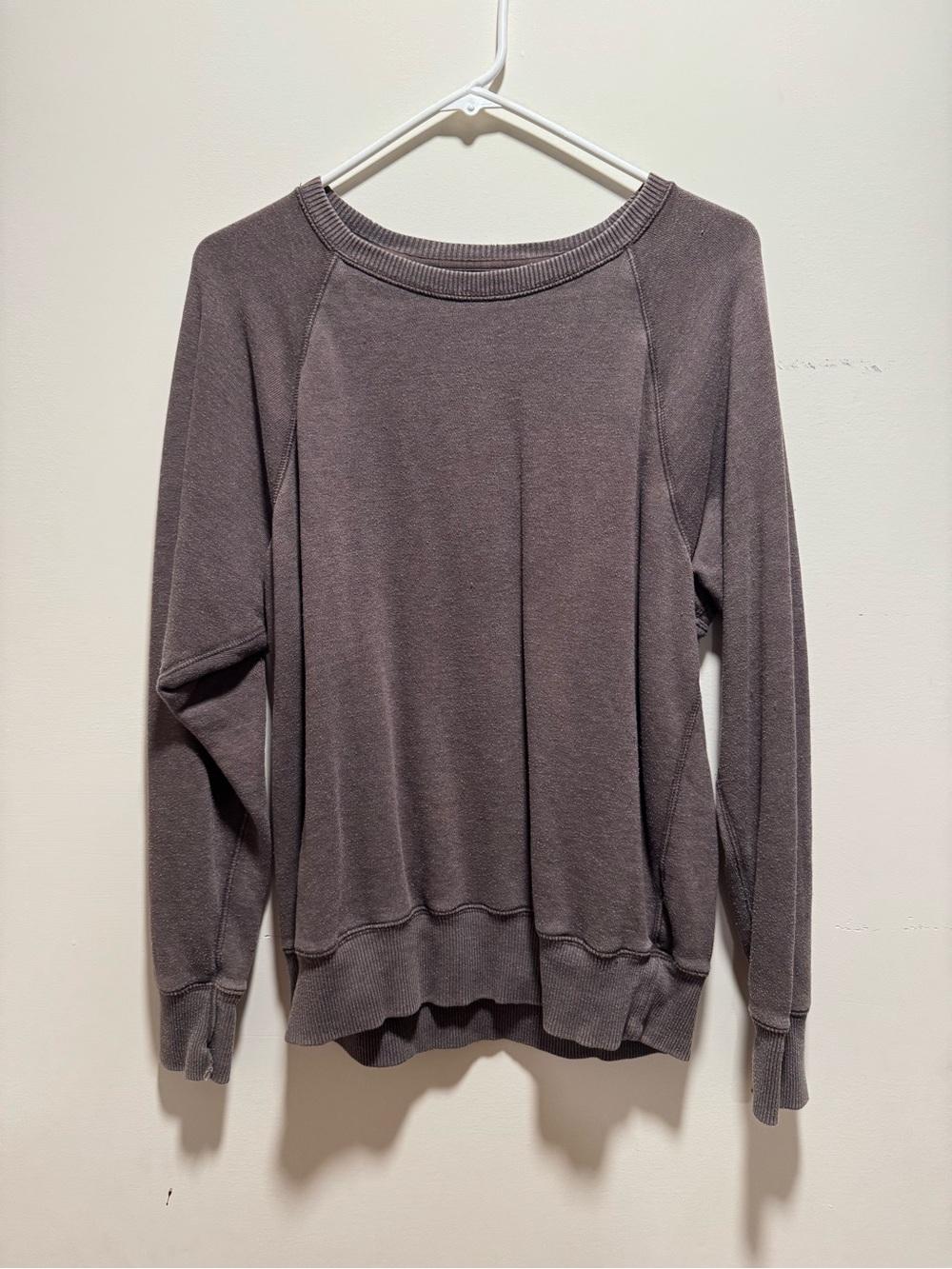 Aerie Chilled Out Fleece Sweatshirt Brown XS